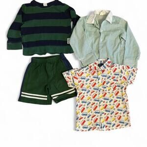 Vintage 3t boys lot bundle shirts and shorts. Gap Thomas the train engine
